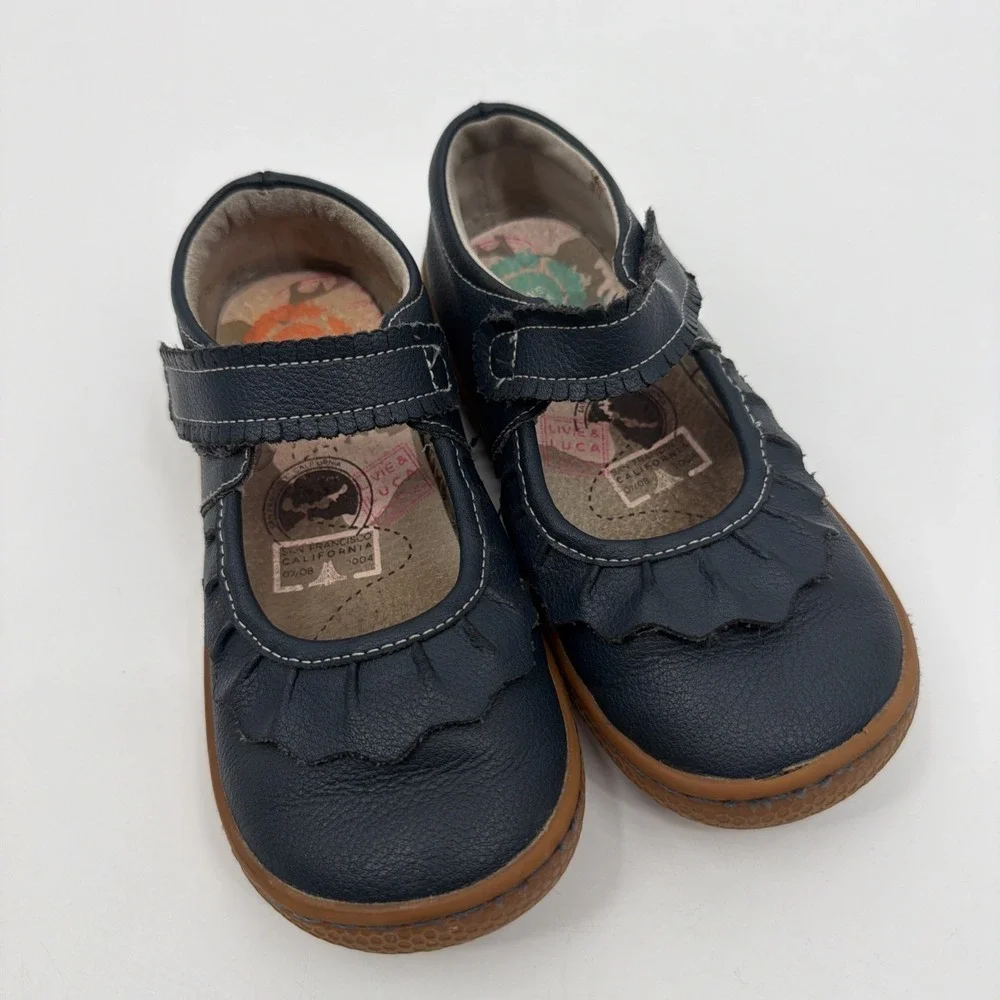 Livie & Luca RUCHE CLASSIC Mary Jane Navy Shoes Size 12